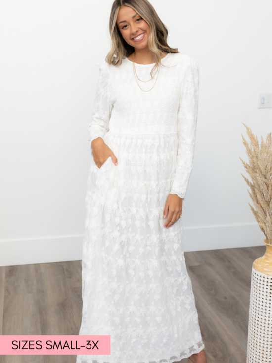 Vianne White Lace Dress