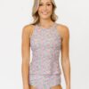 WhimsyDoubleCinch3.jpg Whimsy Floral Double-Cinch Tankini Top