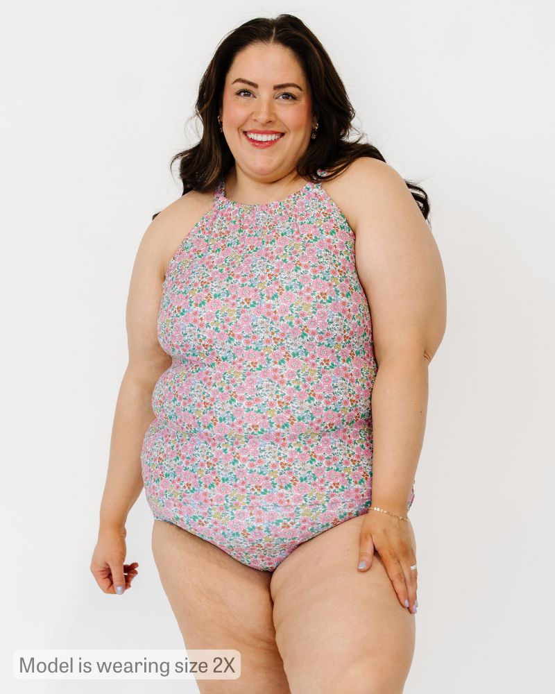 WhimsyDoubleCinch4.jpg Whimsy Floral Double-Cinch Tankini Top
