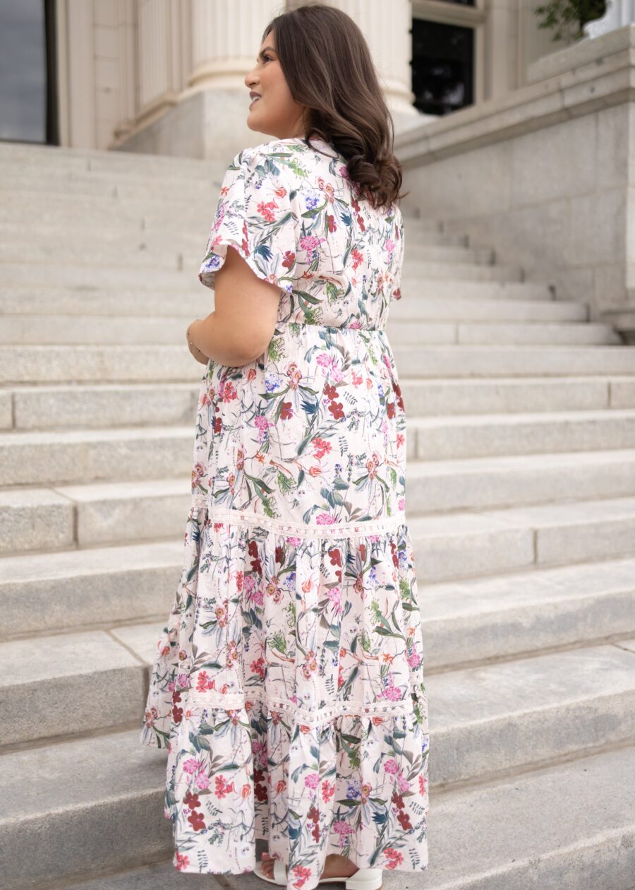 ZoiePinkFloralTieredDressLL6-19-56.jpg Zoie Pink Floral Tiered Dress