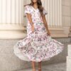 ZoiePinkFloralTieredDressLL6-19-6.jpg Zoie Pink Floral Tiered Dress